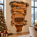Riverbend Live-Edge Wine Bar Wall in a Christmas home