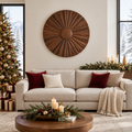 Atelier Sun Disc Wall Sculpture in a Christmas home