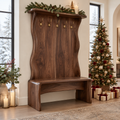 Atelier Wave Hall Tree with Bench in a Christmas home