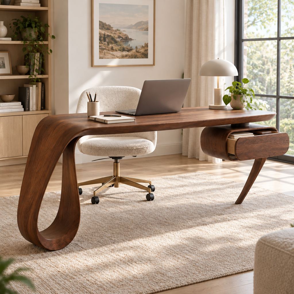 Atelier Ribbon Writing Desk in use