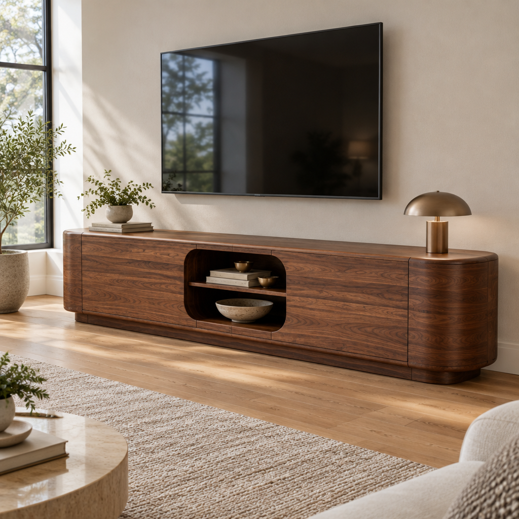 Atelier Organic Low TV Console side view