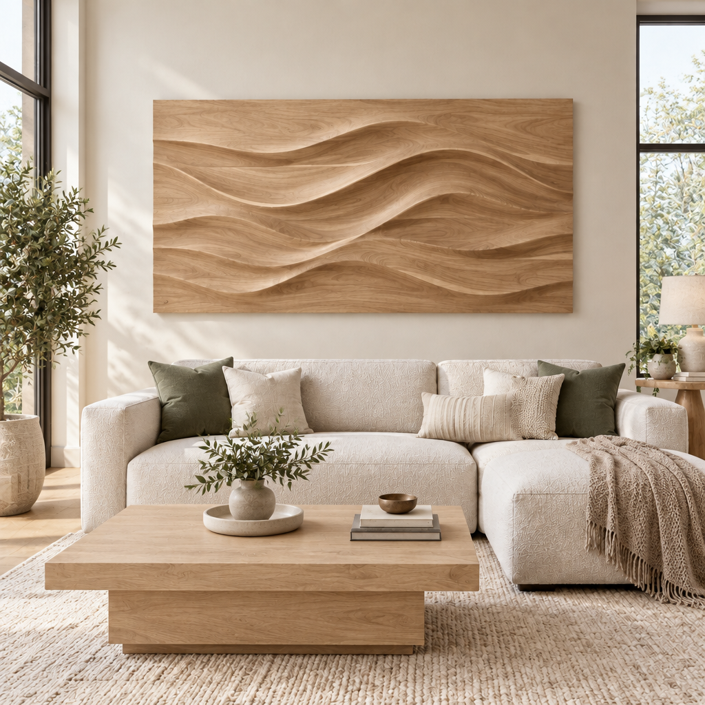 Atelier Dune Wave Wall Panel in Natural Oak finish