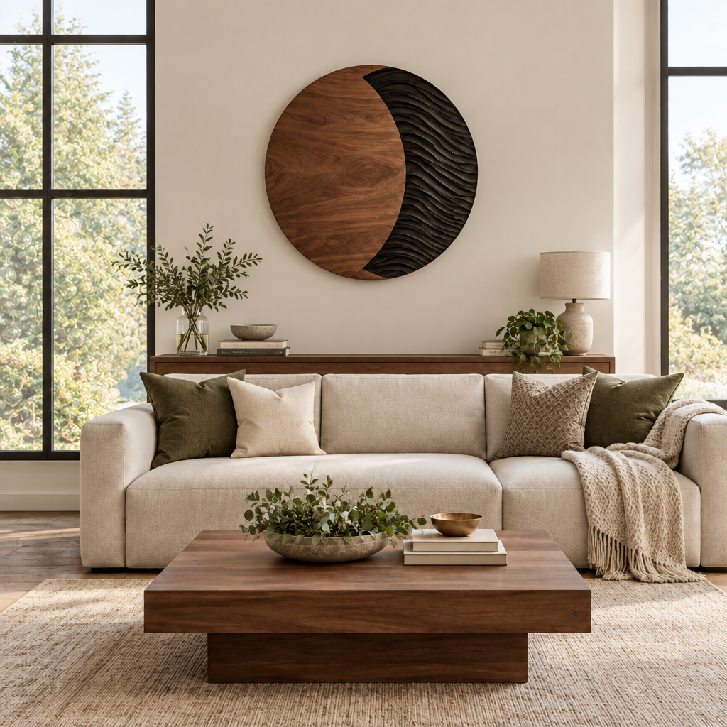 Atelier Moon Phase Wall Art in a living space