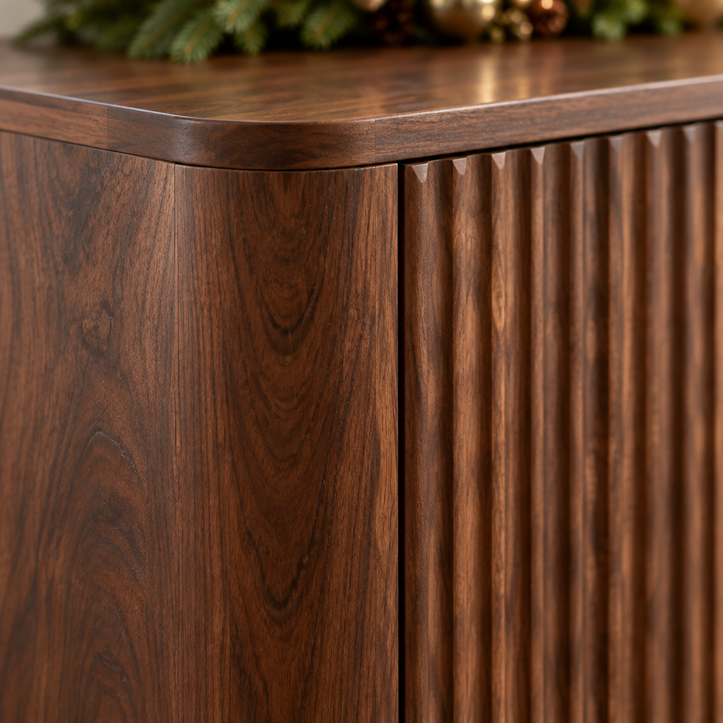Atelier Ripple Door Sideboard wood grain close-up