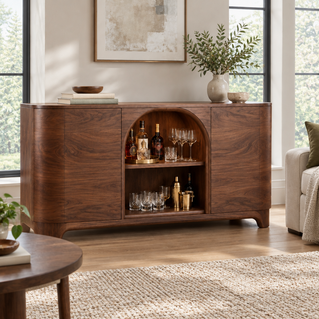 Atelier Arched Bar Sideboard in a living space