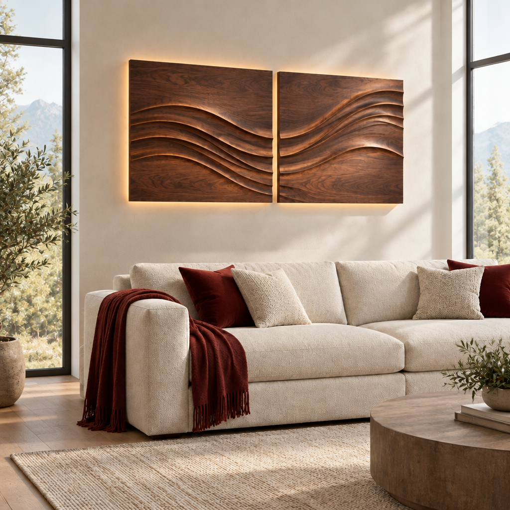 Atelier Tide Diptych Wall Panels in use