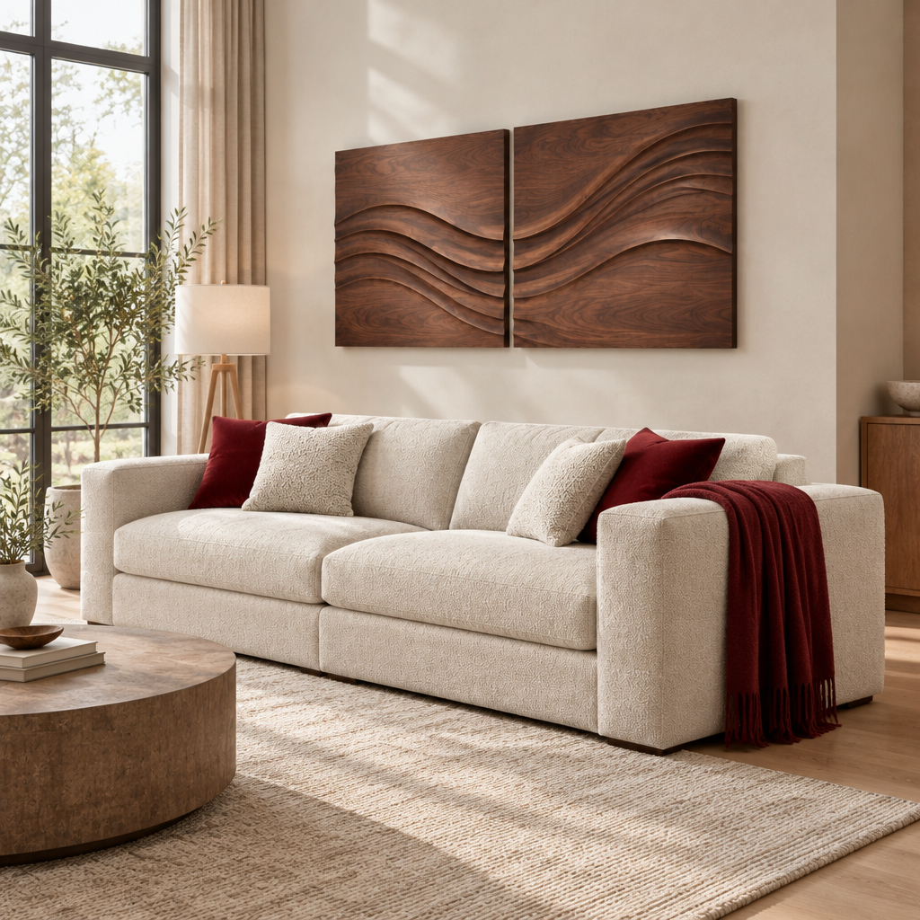 Atelier Tide Diptych Wall Panels side view