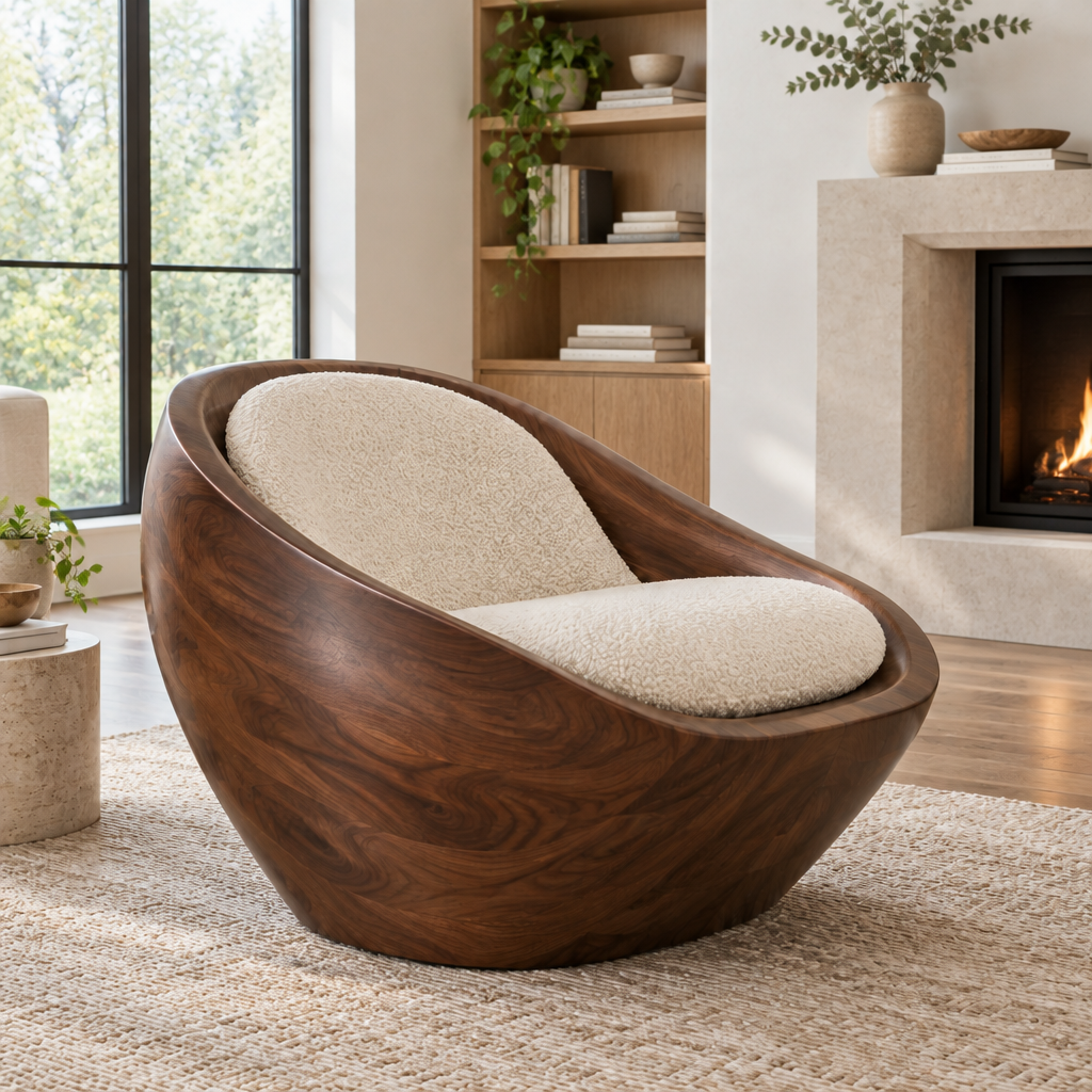 Atelier Shell Lounge Chair in a living space