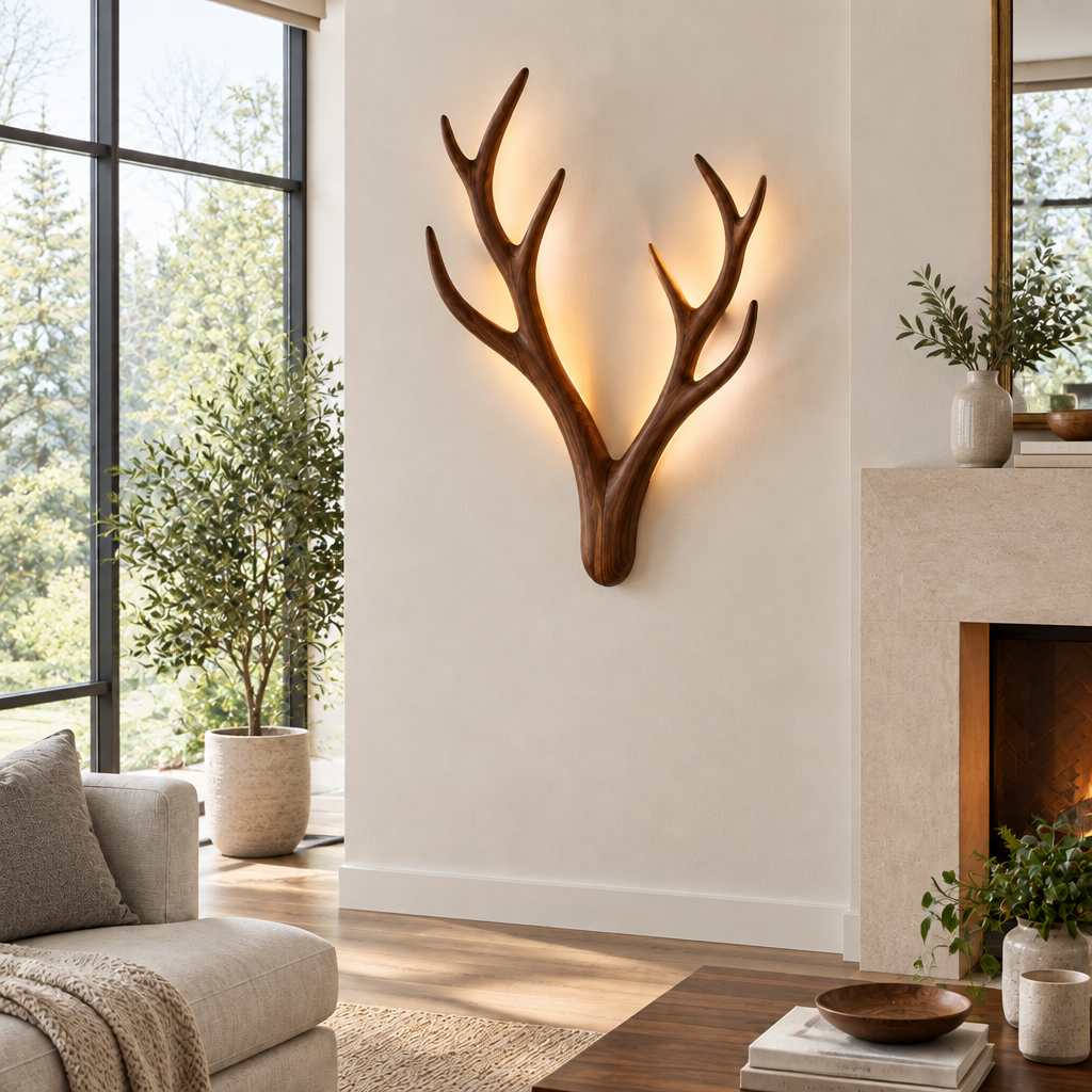 Atelier Antler Branch Wall Sconce in a living space