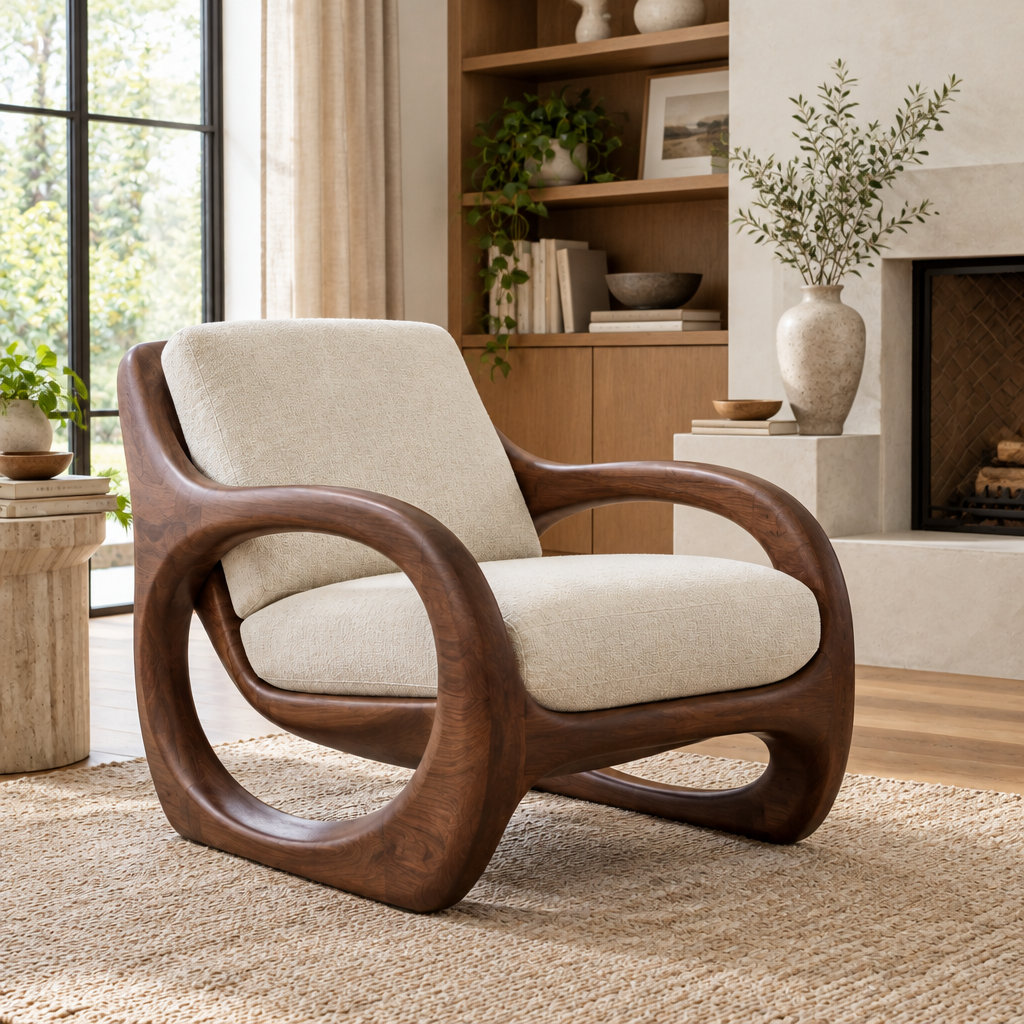 Atelier Hoop Lounge Chair in a living space