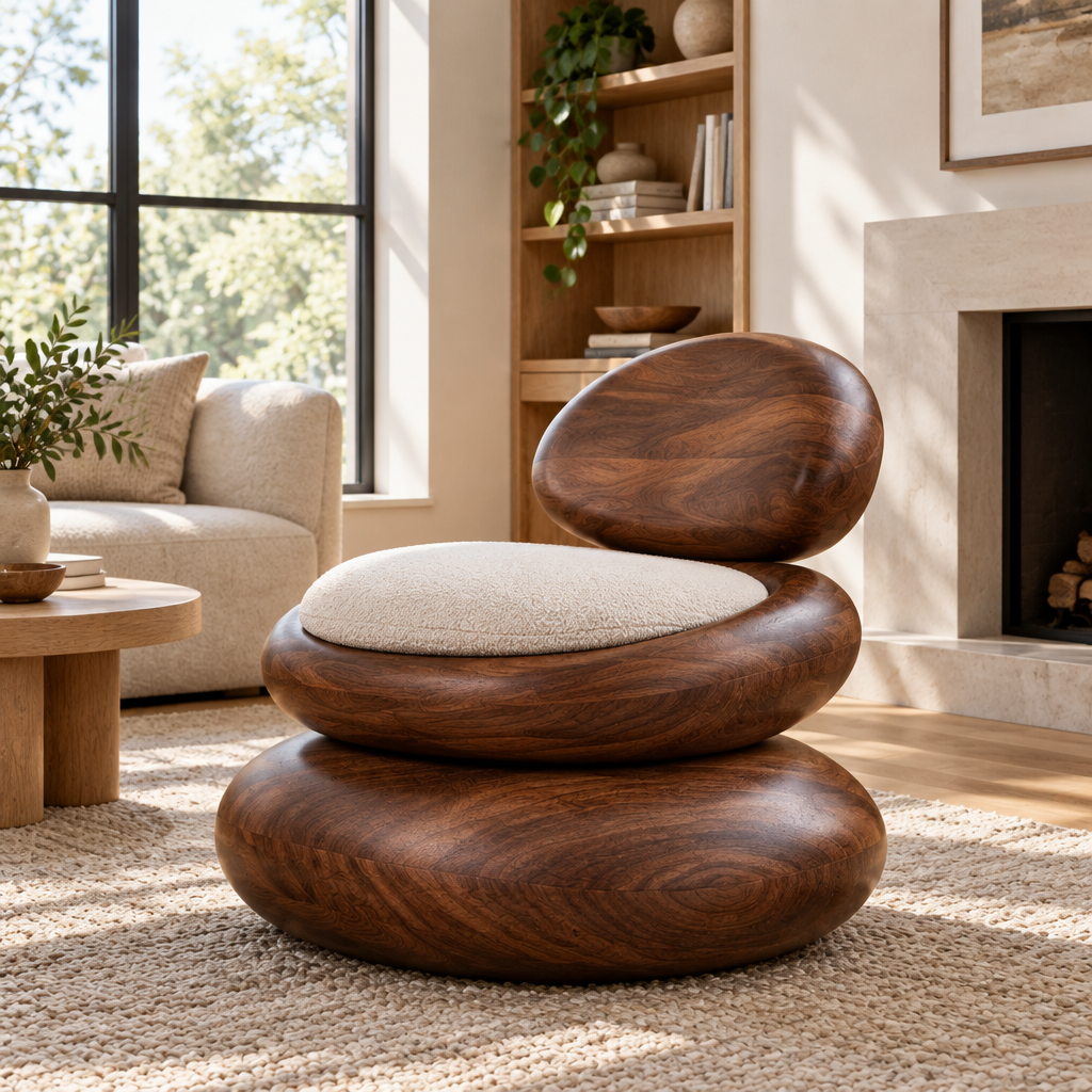 Atelier Pebble Accent Chair side view