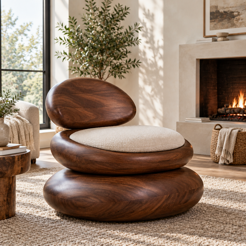 Atelier Pebble Accent Chair in a living space