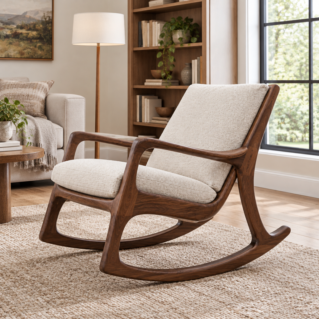Atelier Sculpted Rocking Chair side view