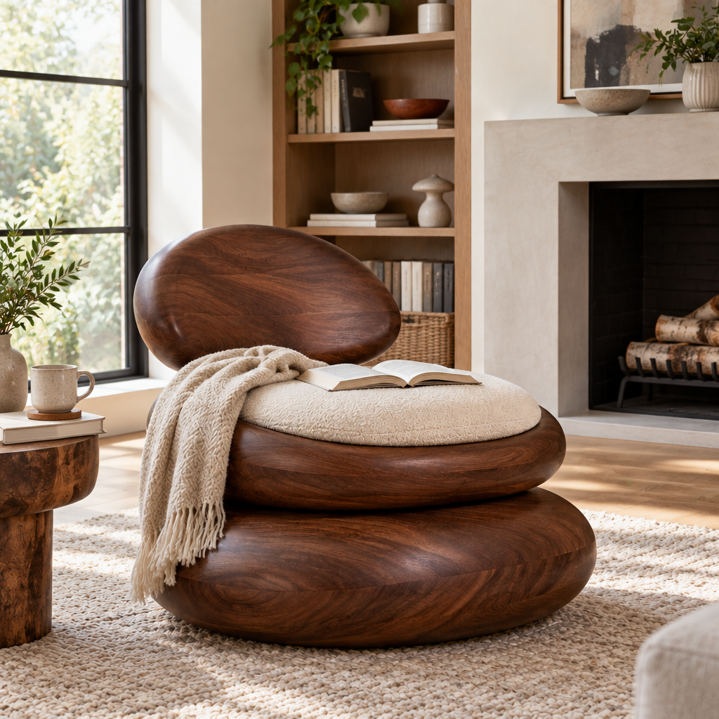 Atelier Pebble Accent Chair in use
