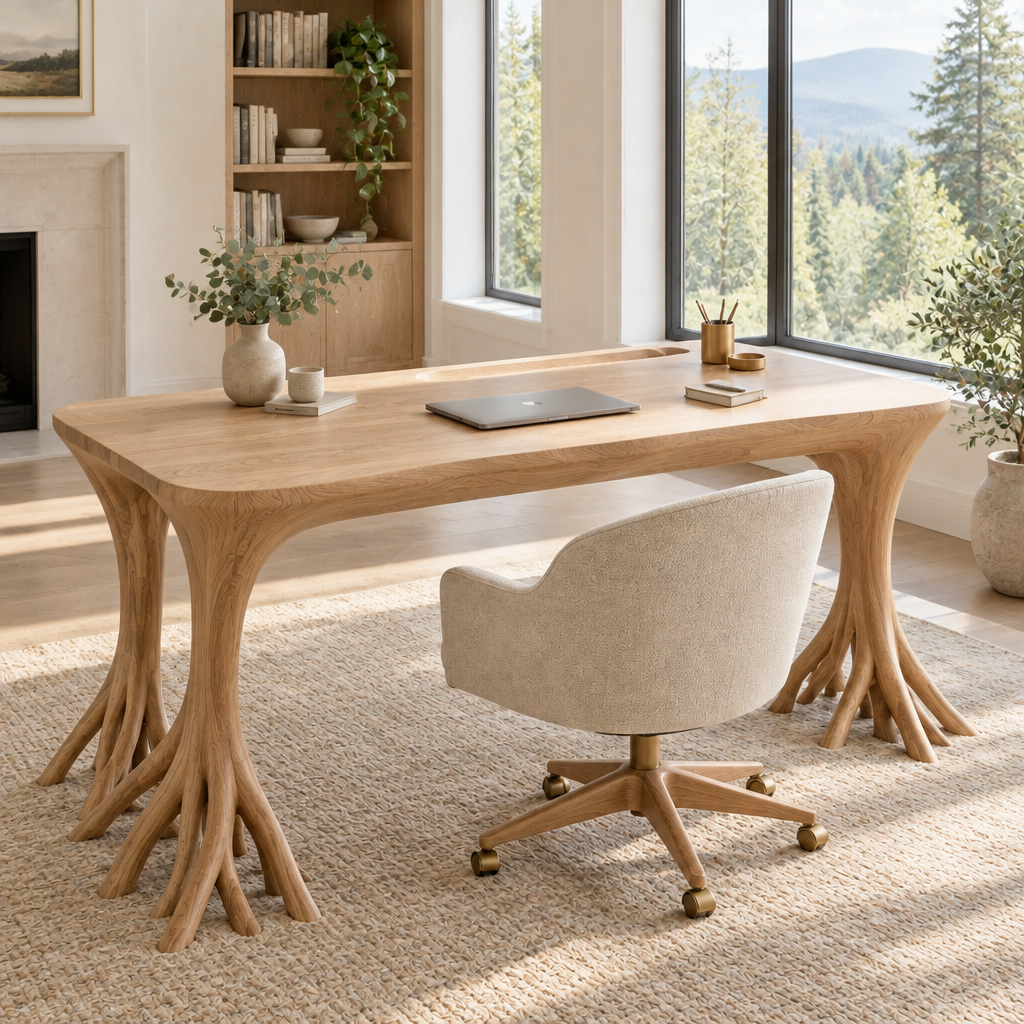 Atelier Organic Studio Desk in Natural Oak finish