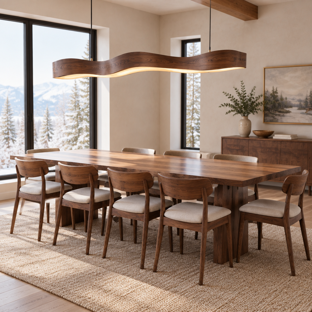Atelier Wave Linear Pendant Light side view