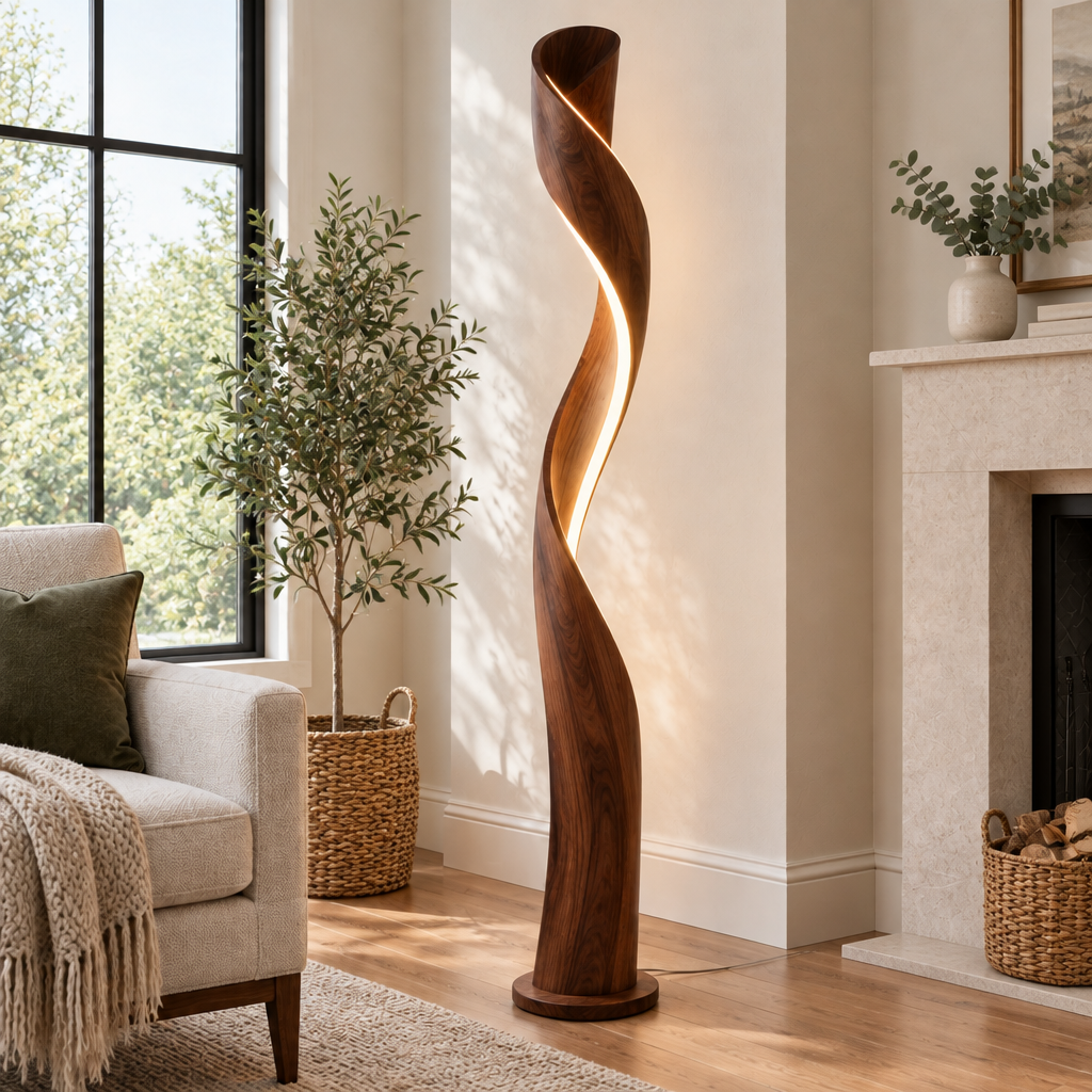 Atelier Ribbon LED Floor Lamp in a living space