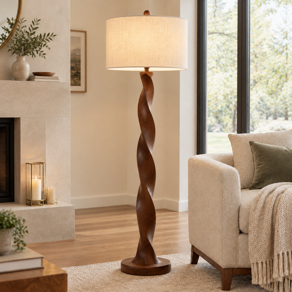 Atelier Twisted Floor Lamp in use