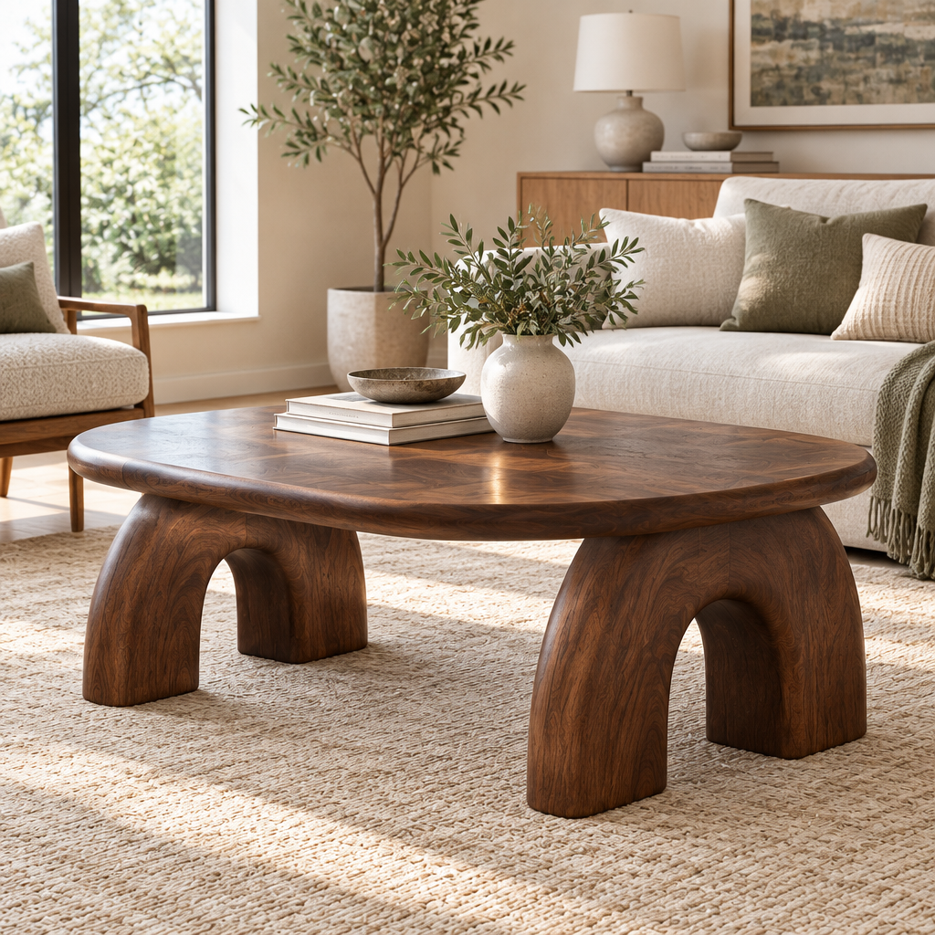 Atelier Stone-Arch Coffee Table side view