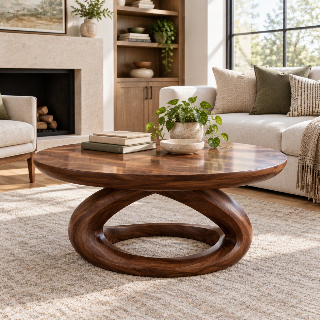 Atelier Orbit Round Coffee Table side view