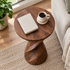 Atelier Sculpted Side Tables, Set of 2 in use