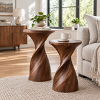 Atelier Sculpted Side Tables, Set of 2 in a living space