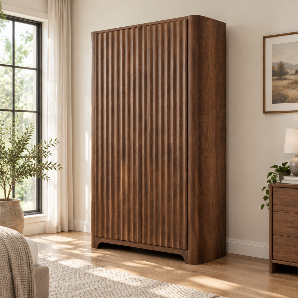 Atelier Sculpted Armoire Wardrobe side view
