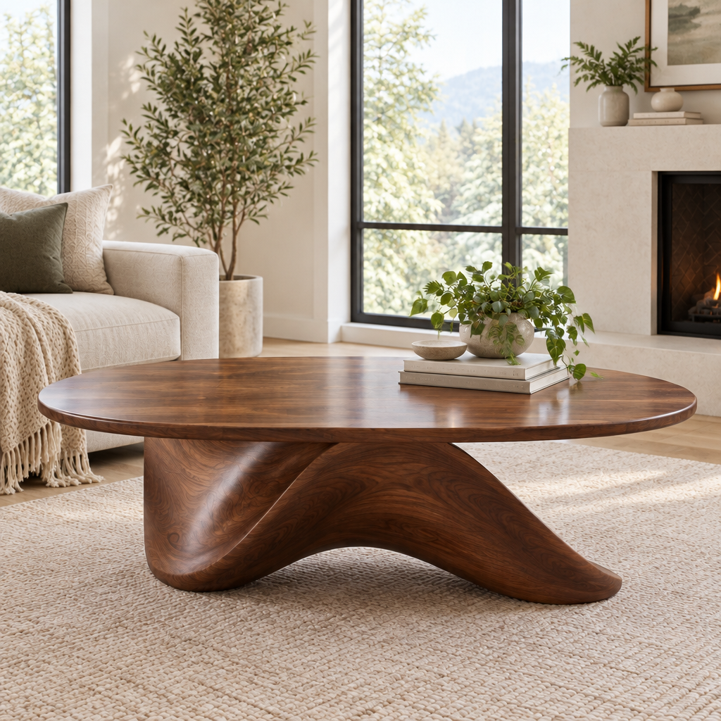 Atelier Wave Base Coffee Table in a living space