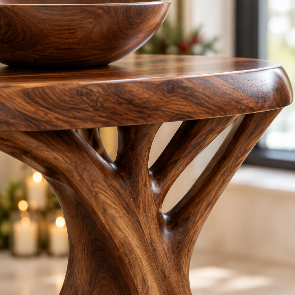 Atelier Tree-Leg Vanity wood grain close-up