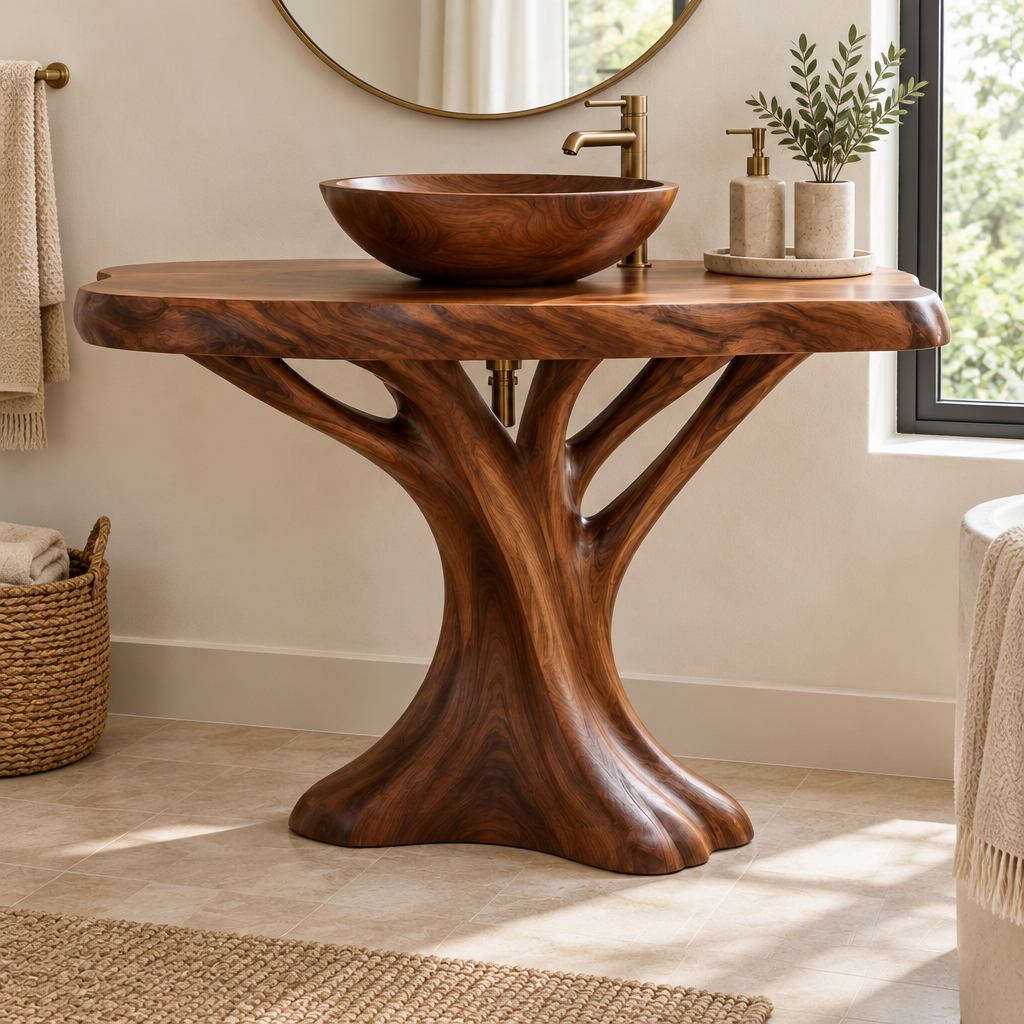 Atelier Tree-Leg Vanity in use