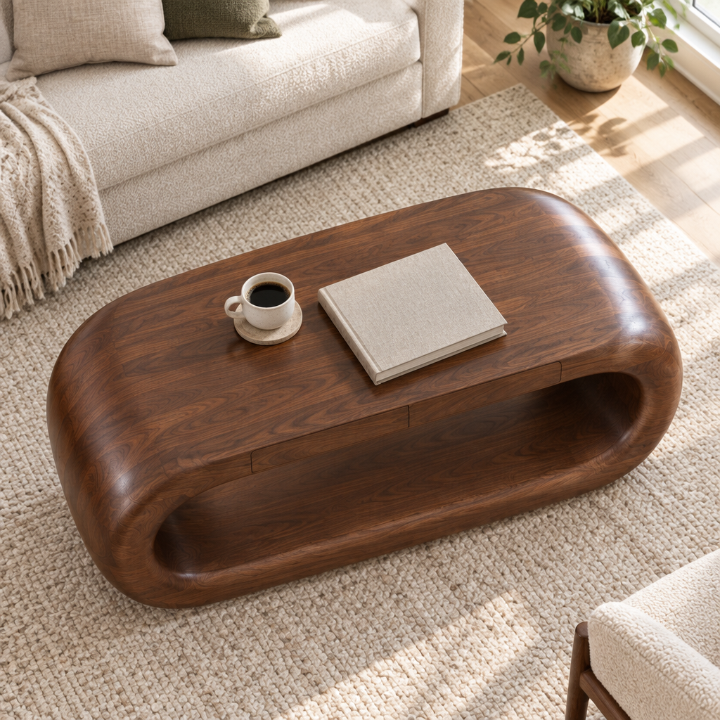 Atelier Hollow Block Coffee Table in use