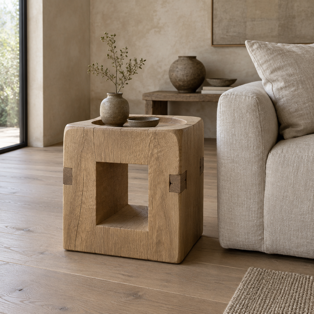 Basalt Block Side Table