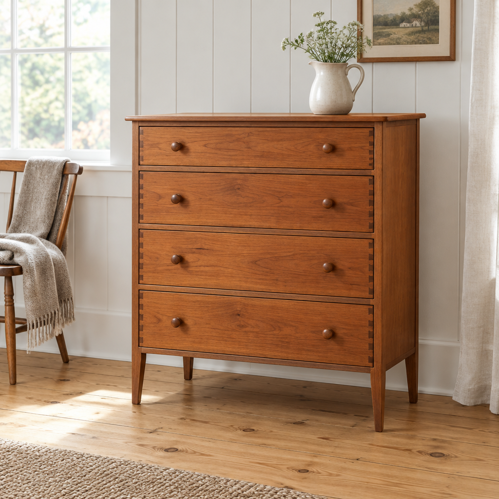Linden Shaker Four-Drawer Dresser