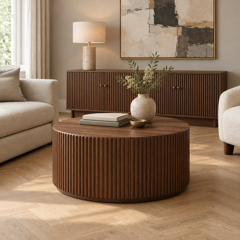 Arden Fluted Drum Coffee Table