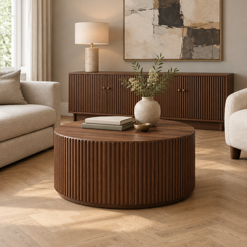 Arden Fluted Drum Coffee Table