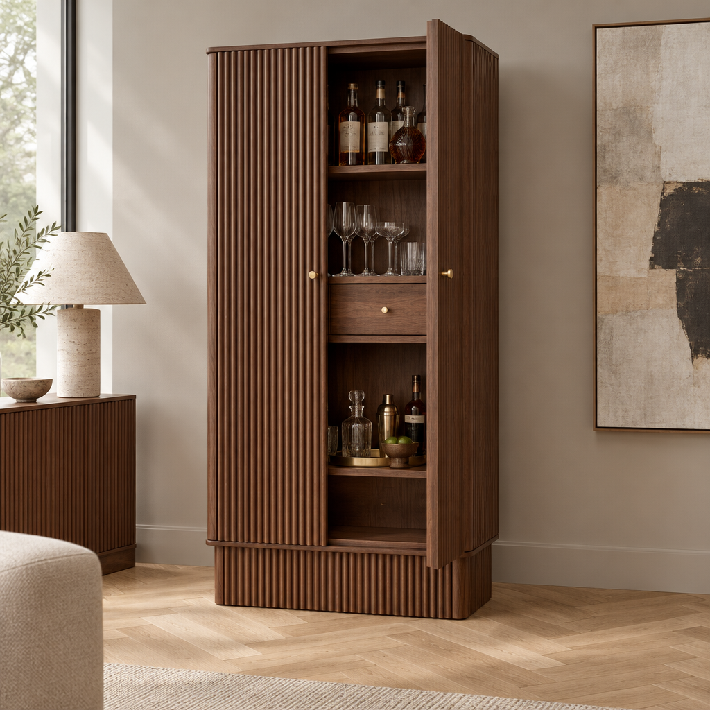 Arden Fluted Bar Cabinet