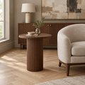 Arden Fluted Pedestal Side Table