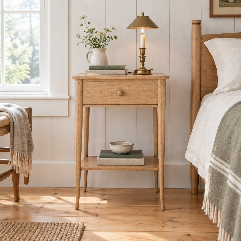 Linden Shaker Nightstand in Natural White Oak finish