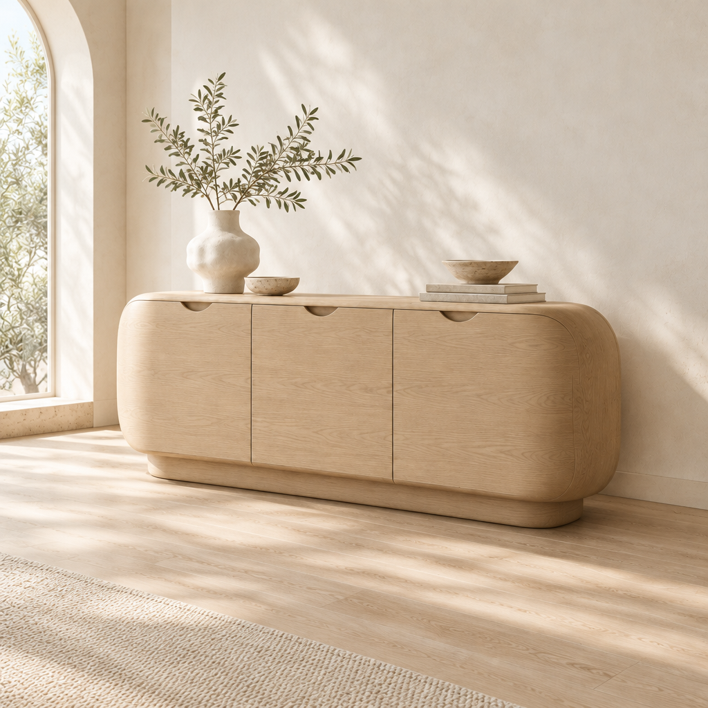Cove Rounded Sideboard side view