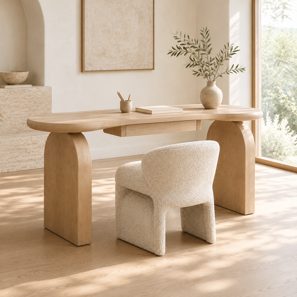 Cove Arc Writing Desk side view