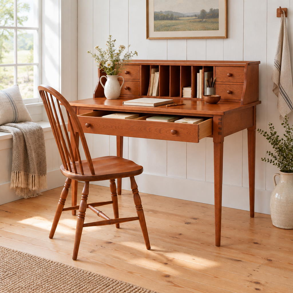 Linden Shaker Writing Desk in use