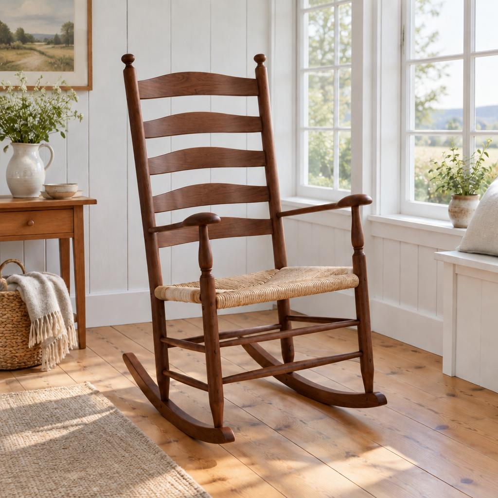 Linden Shaker Rocking Chair in Walnut finish
