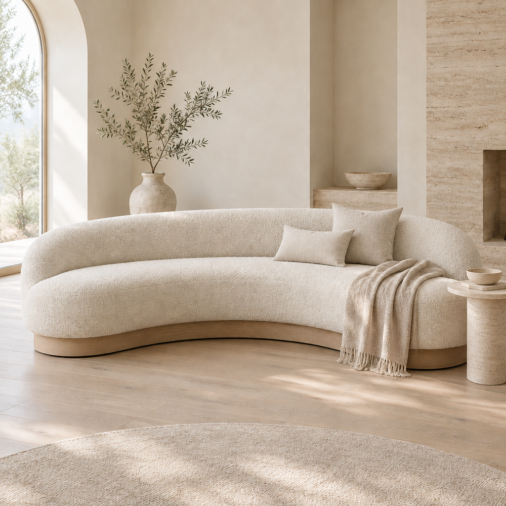 Cove Curved Sofa in use
