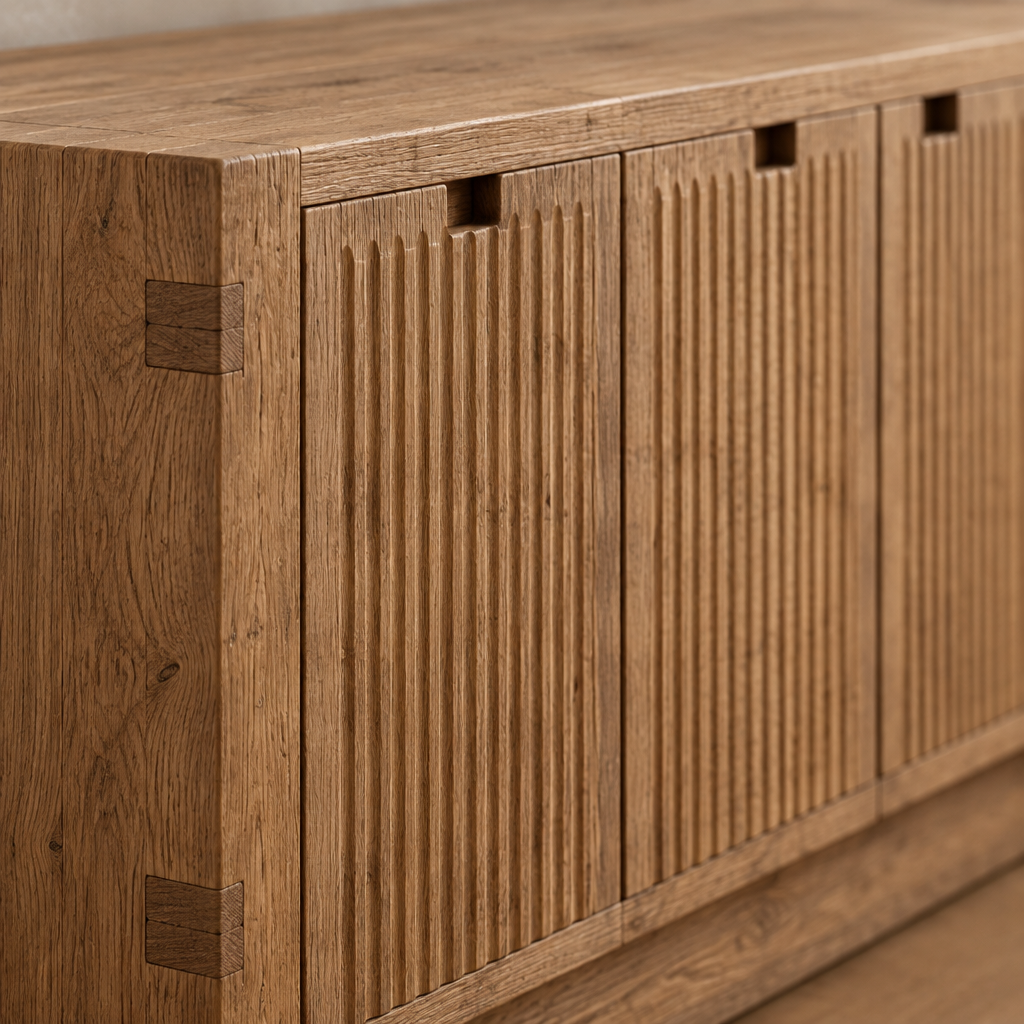 Basalt Board Sideboard wood grain close-up
