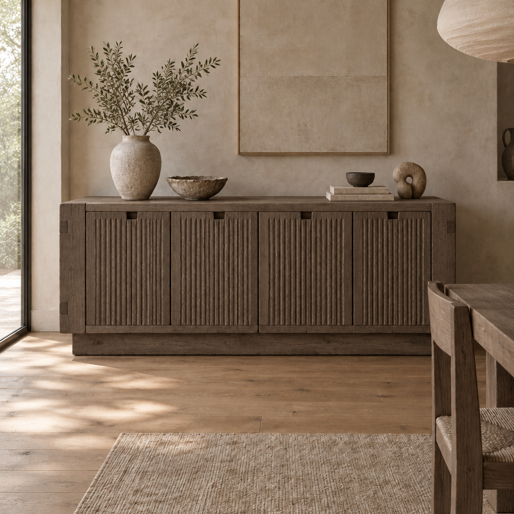 Basalt Board Sideboard in Smoked Oak finish