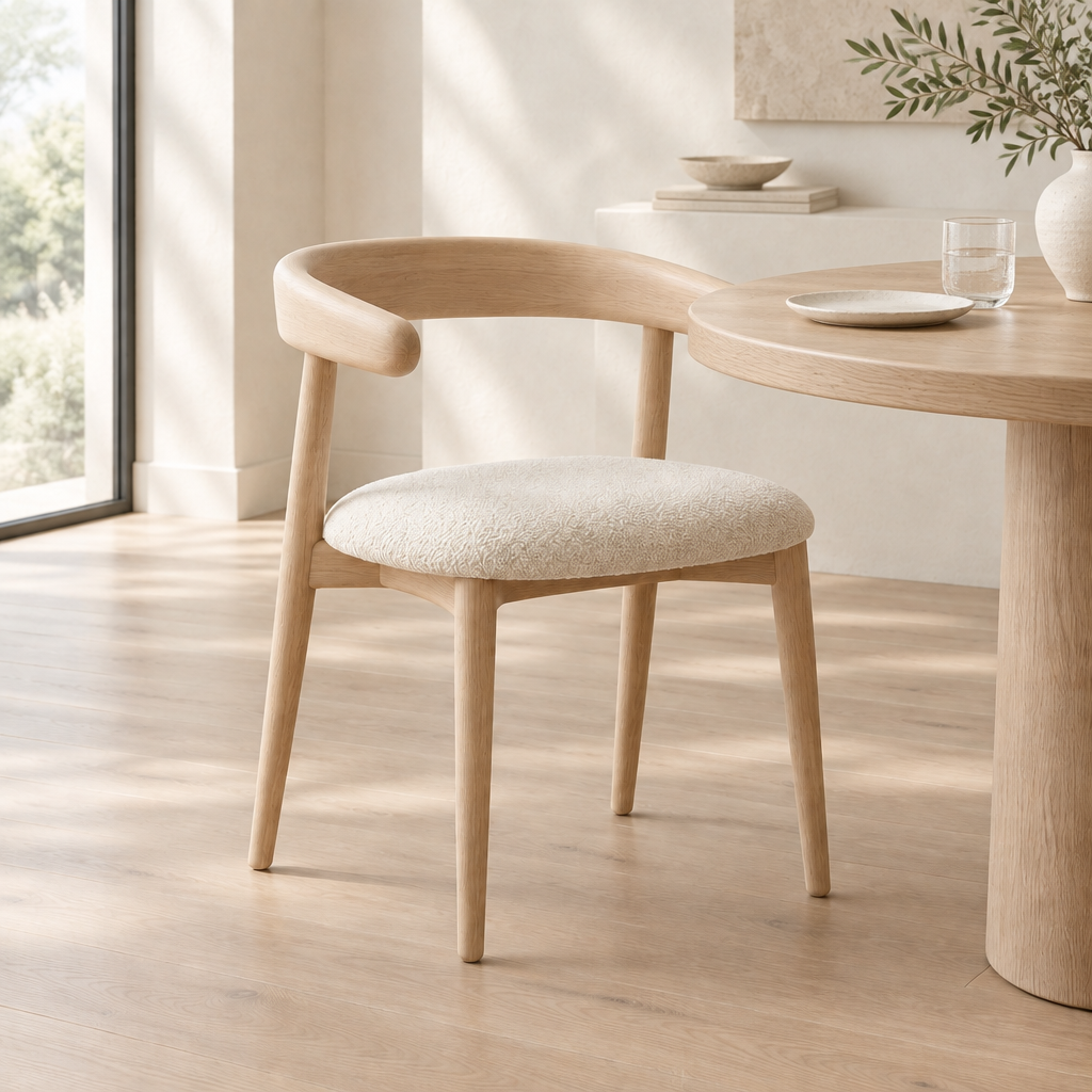 Cove Curved Back Dining Chair in use