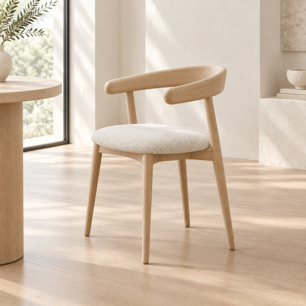 Cove Curved Back Dining Chair side view