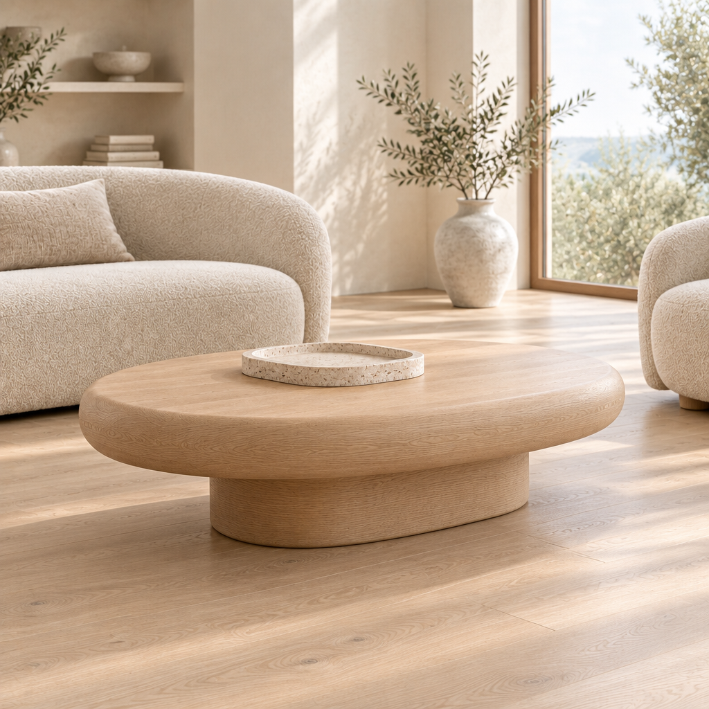 Cove Oval Coffee Table side view