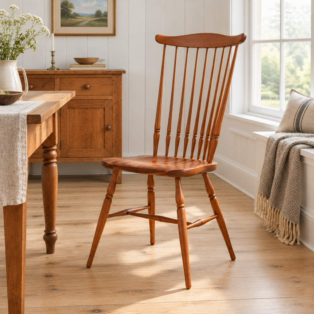 Linden Windsor Spindle Dining Chair side view