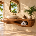 Solana Lagoon Sculpted Floating Vanity